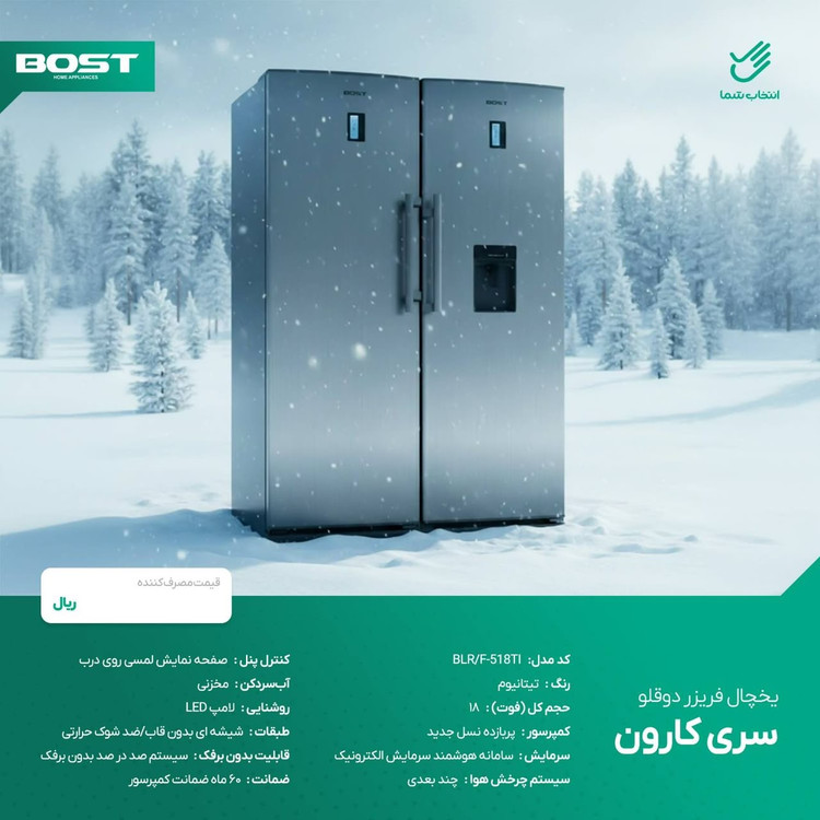 یخچال و فریزر دوقلو بست